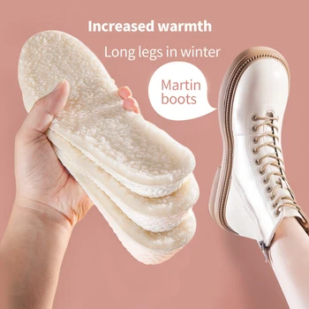 2022 Zvyšovat Tepelné Vložky do bot, na Nohy Zimní Měkké Cashmere Vyhřívaná Deodorant Teplé Vložky do bot pro Boty Prodyšné Boty Podložky