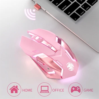 EWEADN Nabíjecí 2.4 G Bezdrátové Herní Mute Myši, Myš S Čtyř Barev Dýchání Světlo Podpora Nabíjení Při Použití Pro PC