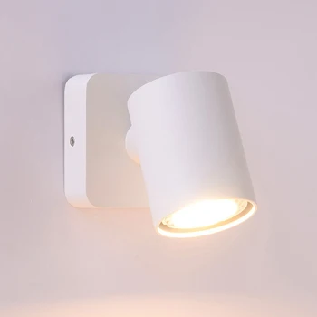 ZEROUNO Moderní minimalistický noční nástěnná lampa, led světlo na čtení, Vyměnitelné GU10 lampa korálky TV stěna mini reflektor studie světlo
