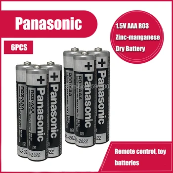 6ks Panasonic Vysoké Kvality R03 1,5 V AAA Baterie Alkalické Baterie, Suché Baterie Fortorch, Elektrický holicí Strojek, Klávesnice Power Bank