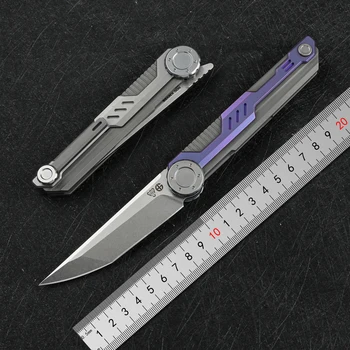 Nové 2021 NOV MT05 skládací nůž KVT kuličkové ložisko M390 nůž titan zvládnout camping lov venkovní Přežití nože EDC Nástroje