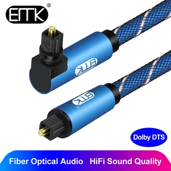 EMK 90 Stupňů Optický Kabel pravý Úhel SPDIF Optický Audio Kabel 1m 1,5 m 2m OD2.2 bílá modrá optický kabel DVD Xbox TV Blu-ray