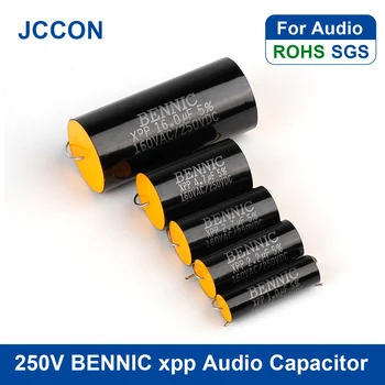 1ks BENNIC 250V xpp Non-polarizované Superior Kondenzátor Elektrolytický Kondenzátor SpeakerFrequency-Rozdělit Audio Kondenzátor Audiofily