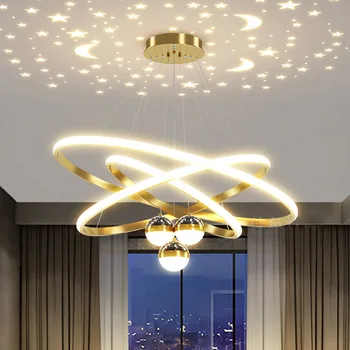 Moderní minimalistická LED křišťálový lustr crystal lampa stropní lampa obývací pokoj lampy ložnice dětský lustr