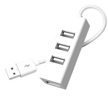 USB 2.0 HUB Napájení HUB 4 Port USB Adaptér Pro PC, Notebook, ABS USB Rozbočovač USB2.0 Počítačové Příslušenství