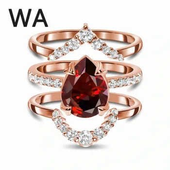 Hot prodej nové S925 sterling silver diy ruby skládaný ženy prsten lze přizpůsobit světlo luxusní nádherné šperky prsten