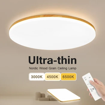 LED pro Povrchovou Montáž Stropní Světlo Moderní Ultra Tenké Dřevěné Stropní lampy Severské Dřevo světlo, Svítidla pro Obývací Pokoj světla