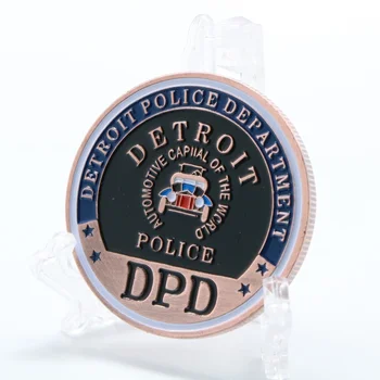 Spojené Státy Americké Město Pamětní Mince Detroitu Mince Vojenské Ventilátor Odznak Série Archanděla Saint Michel Pamětní Mince