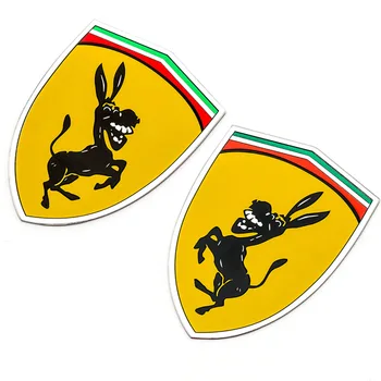 2 Ks Hliníkové Osel Cobra Logo Okno Auta Těla Samolepky Kovový Odznak Znak Příslušenství Pro Ferrari Ford Focus Fiesta Ranger