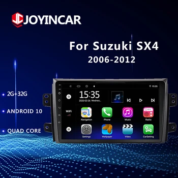 Android 9 10.1 Palcový 2Din autorádia Pro 2006-2012 Suzuki SX4 HD Dotykové obrazovce Carplay GPS, Multimediální Přehrávač, Bluetooth, WIFI, 2G+32G