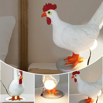 Kuřecí Lampa Zajímavé Vejce Světla Simulované Zvíře Styl Dekorace pro Dům, pro Domácí Výzdobu, Zajímavý Design Slepice Lampa wzpi