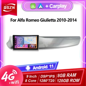 IPS GPS Auto Rádio Stereo Alfa Romeo Giulietta 2010-2014 8+128 G Wifi DSP Carplay+Auto NAVI Multimediální Přehrávač jízda vlevo