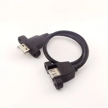 1ks USB 2.0 A Zásuvka pro Montáž na Panel do USB A Samec Otvor pro Šroub Prodlužovací Kabel 1 FT/50cm