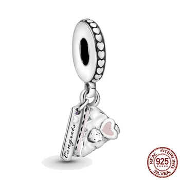 Nové 925 Sterling Silver Korálky Oslavu Dort Houpat Kouzlo Fit Originál Pandora Náramek DIY Šperky Pro Ženy Velkoobchod