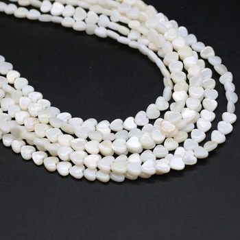 Přírodní shell korálky perleť tvaru srdce volné shell distanční korálky pro výrobu šperků DIY náhrdelník náramek příslušenství