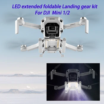 Mini 2 LED podvozek v Letu v Noci, Skládací Výška Rozšířený Systém kol Protector pro DJI Mini 1/2 se Drone Příslušenství