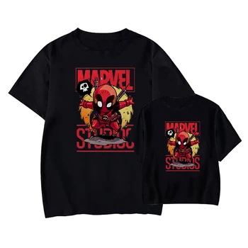 Unisex Marvel tričko Černé Hipster Superhrdina Tisk Táta a Syn Rodina Letní Oblečení Máma a Děti Odpovídající Tričko Dropship